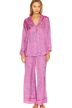x Intimately FP Dreamy Days Pajama Set In Vintage Combo