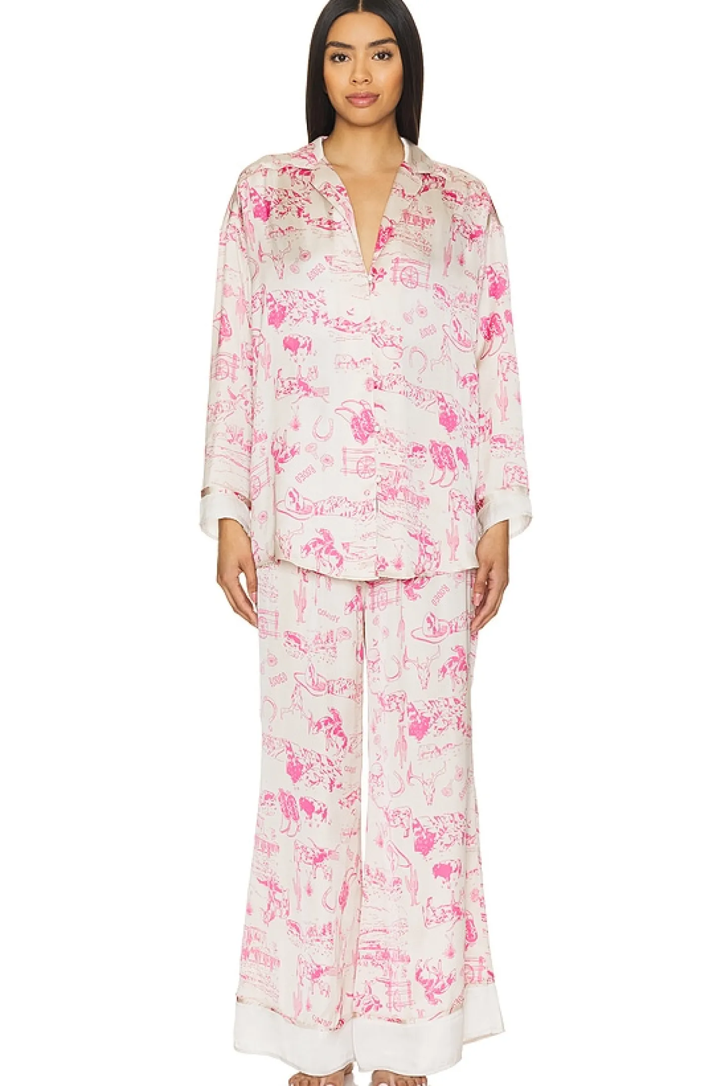 x Intimately FP Dreamy Days Pajama Set In Vintage Combo