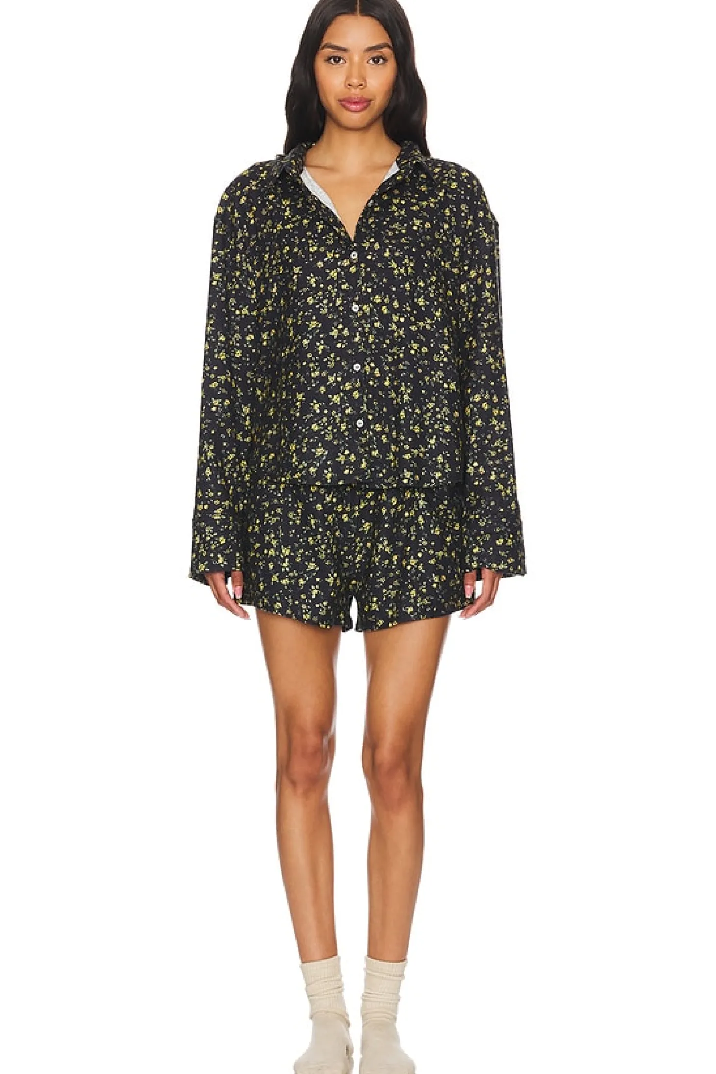 x Intimately FP Early Morning Sleep Set In Natural Combo