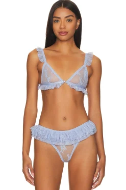 x Intimately FP Feeling Frilly Triangle Bralette In Blue
