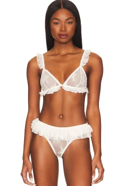 x Intimately FP Feeling Frilly Triangle Bralette In Blue