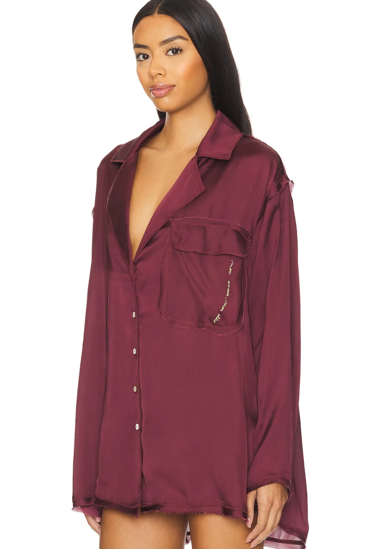 x Intimately FP Like Honey Pj Shirt In Acai