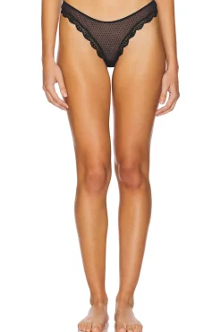 x Intimately FP Mid Week Thong In Black Combo