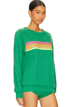 X REVOLVE 5 Stripe Crew Sweatshirt