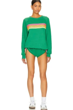 X REVOLVE 5 Stripe Crew Sweatshirt