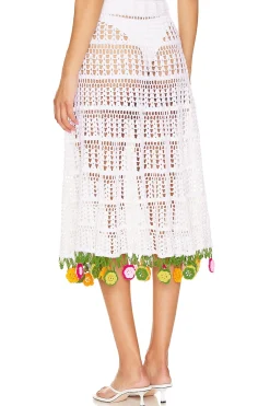 X Revolve Crochet Midi Skirt