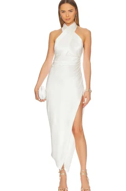 x REVOLVE Cross Wrap Halter Midi Dress