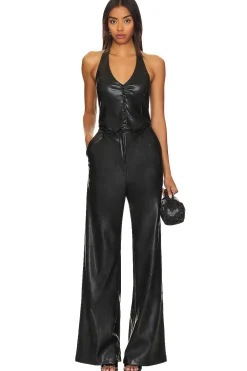 X Revolve Isadore Faux Leather Jumpsuit