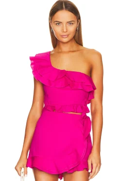 x REVOLVE Leni Ruffle Top