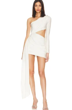X Revolve One Shoulder Sash Mini Dress