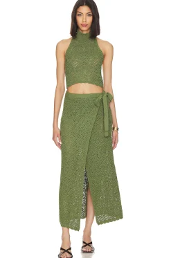 x REVOLVE Rina Maxi Wrap Skirt