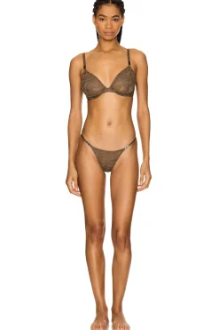 X Savage Camo Lace Plunge Bra