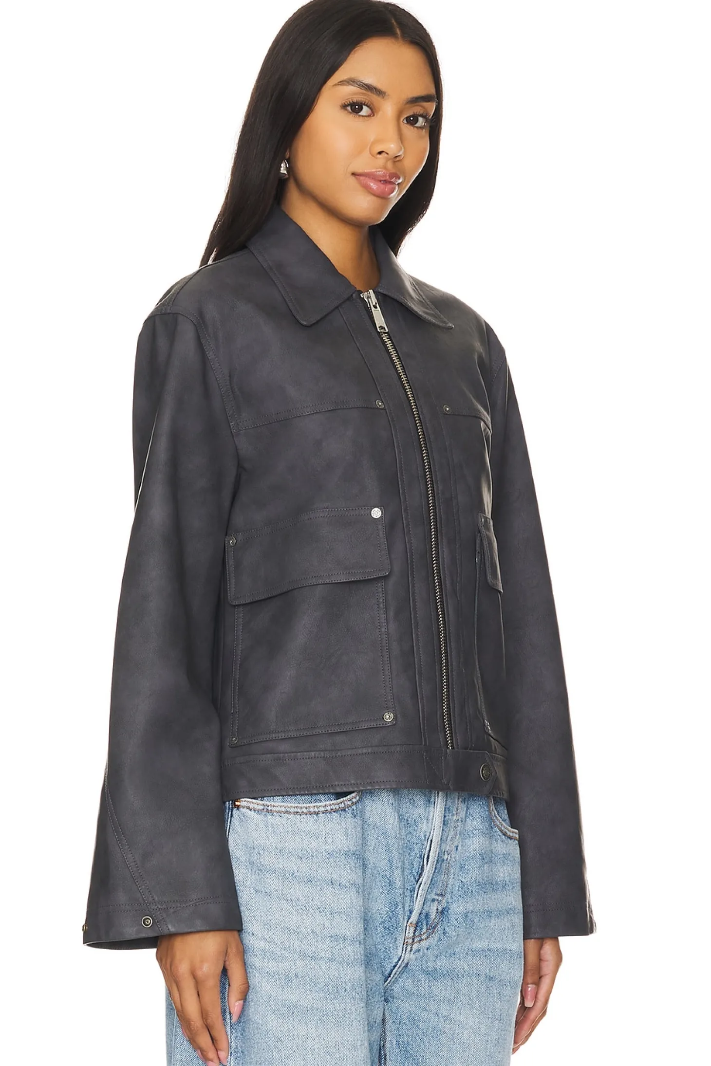 x We The Free Blair Faux Leather Jacket