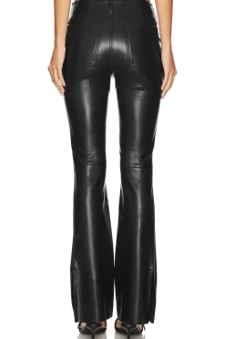 x We The Free Level Up Faux Leather Slit Bootcut