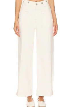 x We The Free Palmer Cuffed Wide Leg In Eggshell