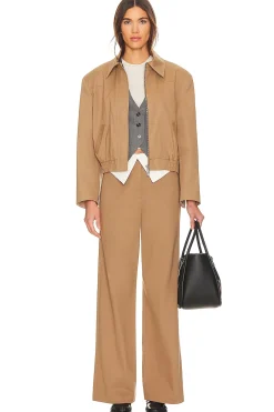 Zipper Detailed Canvas Jacket